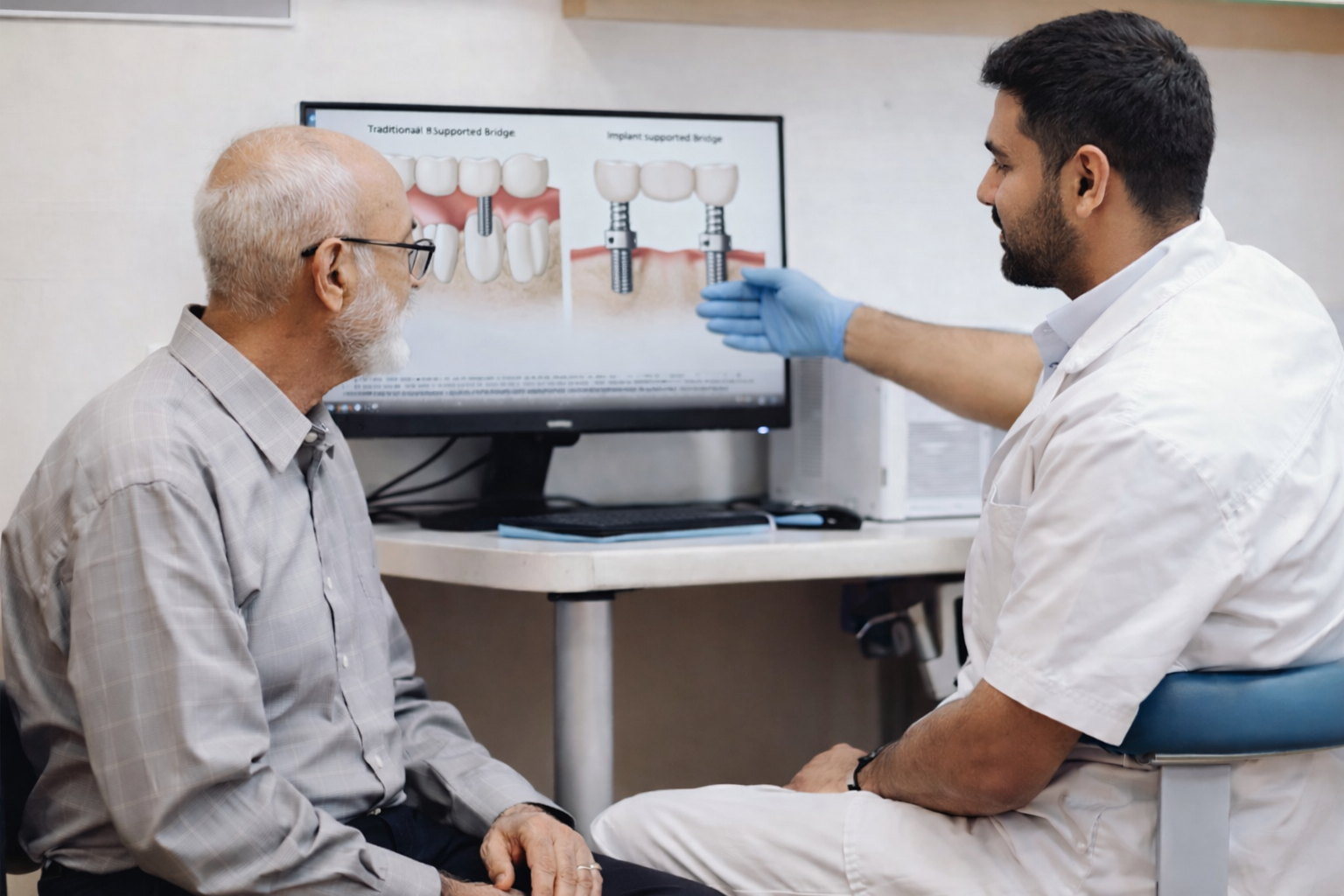 anchoring artificial teeth